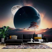 Ay ve Çöl Manzaralı Duvar Kağıdı thumbnail 1