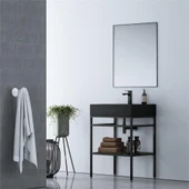 Orka Capetown 60 cm Siyah Banyo Dolabı Takımı - 1