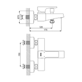 Newarc 941511 Aqua Banyo Bataryası Krom - 2