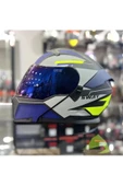 Sway 912 Full Face İridyum Vizör Çene Açılır Motosiklet Kaskı M Beden B1 Blue+1 Şeffaf Vizör Hediye - 6