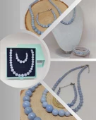 Galaksi Serisi Angelit Taşı Kolye & Bileklik Seti thumbnail 1