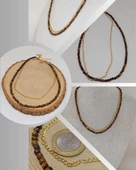 Kaplangözü Taşı 4mm Tasarım Çelik Kolye (54600) thumbnail 1