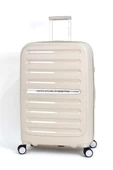 Kırılmaz Polipropilen 2'li Valiz Seti Büyük Boy - Kabin Boy Bej BNT1000 thumbnail 2