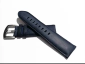 Fado&Her Saate Uyumlu Hakiki Lazivert  Düz  Deri Saat Kordonu 24  mm  (60 ) thumbnail 1