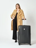 Pierre Cardin Büyük Boy %100 Polipropilen Valiz Siyah 04PC7060 thumbnail 5