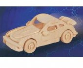 3D Ahşap Puzzle - Pi-911 Araba - 5
