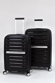 Kırılmaz Polipropilen 2'li Valiz Seti Büyük Boy - Orta Boy Siyah BNT1000 thumbnail 1