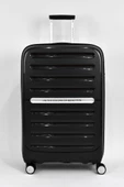 Kırılmaz Polipropilen 2'li Valiz Seti Büyük Boy - Kabin Boy Siyah BNT1000 thumbnail 2