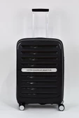 Kırılmaz Polipropilen 2'li Valiz Seti Orta Boy - Kabin Boy Siyah BNT1000 thumbnail 2