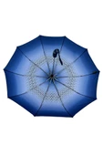 April Lüx Şemsiye Otomatik Mavi Gri Desenli 225-GL thumbnail 2
