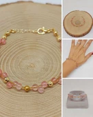 Gül Kuvars Taşı Bileklik 4mm (39337) thumbnail 1