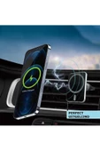 Hepu 15W Magsafe Kablosuz Şarjlı Araba Telefon Tutucu – Havalandırma Uyumlu, 360° Döner Başlık HP-A07 - 3