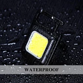 WellHise Mini Taşınabilir Led Çok Fonksiyonlu Fener, Yüksek Lümen, COB Anahtarlık, Dış Mekan İçin Şarj Edilebilir Acil Durum Işığı, Mini Kamp Feneri - 6