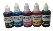 CANON iP7200 iP7240 iP7250 UYUMLU KOLAY DOLAN KARTUŞ+5X50ml MÜREKKEP 5 RENK (DOLU) - 3