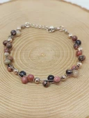 Rodonit Taşı Bileklik 4mm (39332) thumbnail 5