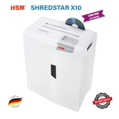 HSM SHREDSTAR X10 Evrak İmha Makinesi / Kağıt Kırpma Makinesi - CD İmha Makinesi - Çapraz / konfeti kesim-4,5x30 mm - 20lt - 4