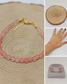 Gül Kuvars Taşı Bileklik 4mm (45212) thumbnail 1