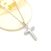 Çelik Kolye - Haç Kolye - Paslanmaz Çelik Kadın Kolye KLY-622 thumbnail 2