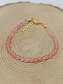 Gül Kuvars Taşı Bileklik 4mm (45212) thumbnail 5