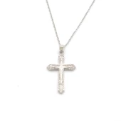 Çelik Kolye - Haç Kolye - Paslanmaz Çelik Kadın Kolye KLY-622 thumbnail 1