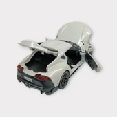 Çekbırak Metal Araba Sesli Işıklı 1:32 - Beyaz thumbnail 4