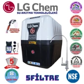 LG Chem PLATİNUM BEYAZ SİYAH POMPALI 8 LİTRE 5 FİLTRE SU ARITMA CİHAZI - 1
