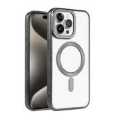 Apple iPhone 15 Pro Max Kılıf Pütür Dizayn Magsafe Şeffaf KRNS Case - 3