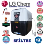 LG Chem PLATİNUM BEYAZ SİYAH MONTAJ DAHİL 8 LİTRE 5 FİLTRE SU ARITMA CİHAZI thumbnail 1