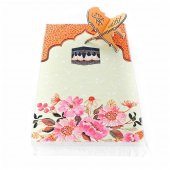 Çocuk Seccadesi Kabe Turuncu 82×45 cm 110 gr - Tesbih Hediyeli - 1