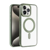 Apple iPhone 15 Pro Max Kılıf Pütür Dizayn Magsafe Şeffaf KRNS Case - 7