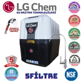 LG Chem PLATİNUM BEYAZ SİYAH 8 LİTRE 5 FİLTRE  SU ARITMA CİHAZI - 1