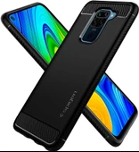 Spigen Xiaomi Redmi Note 9 Kılıf Rugged Armor Matte Black - ACS01192 - 1