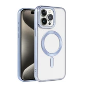 Apple iPhone 15 Pro Max Kılıf Pütür Dizayn Magsafe Şeffaf KRNS Case - 9