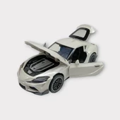 Çekbırak Metal Araba Sesli Işıklı 1:32 - Beyaz thumbnail 2