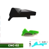 Contacall Cnc Kızak Fitili Puntalı Sıyırıcı Tipi Cnc Contası 5 Metre Mavi thumbnail 2