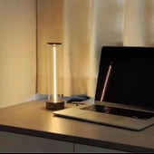 Monozone Manyetik Masa Lambası Abajur Şarjlı Modern Okuma Işığı 3 Modlu Strip Light Dokunmatik Işık - 1