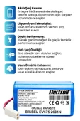 Bissell Ev675 2601N Uyumlu Robot Süpürge Bataryası (ORJİNAL KAPASİTE) 2600mAh - 2