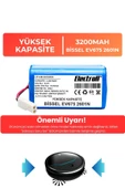 Bissell Ev675 2601N Uyumlu Robot Süpürge Bataryası (YÜKSEK KAPASİTE) 3200mAh - 1