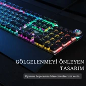 Monozone Mekanik Klavye Mouse Seti Kablolu Klavye 2.4G Mouse RGB Bilek Desteği Daktilo Klavye Retro - 8