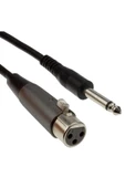 ELEKTROMER 10mt Xlr Mikrofon Kablosu 10 mt Anfi Mikrofon Kablosu 10 metre 6.3 Mikrofon Kablosu Çivi Jaklı Kablo - 2
