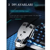 Monozone Mekanik Metal Kablosuz Mouse Böcek Tasarım 1600DPİ Ergonomik Tüm Yüzeyler İçin Sessiz Tıklama - 7