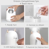 Monozone Humidifier  Hava Nemlidirici Buhar Difüzör  300ml LED Işıklı Oda Kokusu Taşınabilir - 5