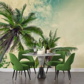 Tropikal Palmiye Ağaç Manzaralı Duvar Kağıdı thumbnail 5