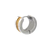 BZ Altın Kaplama Çift Renk Halka Küpe UNK-719 - 5