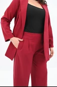 Kadın Büyük Beden Geniş Paça Ceket Pantolon Takım 9008-25 - 12