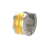 BZ Altın Kaplama Kalın Çift Renk Halka Küpe UNK-720 - 1