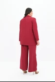 Kadın Büyük Beden Geniş Paça Ceket Pantolon Takım 9008-25 - 11
