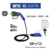 SGSTEC BYD 3mt Kablolu 2'li V2L Uzatma Priz Adaptör - 1