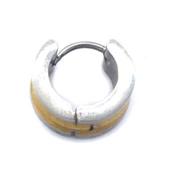 BZ Altın Kaplama Kalın Çift Renk Halka Küpe UNK-720 - 4