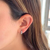 BZ 316L Çelik 5mm Beşgen Halka Küpe UNK-717 - 2